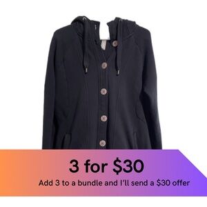 Orb, hooded jacket with Sherpa lined hood.